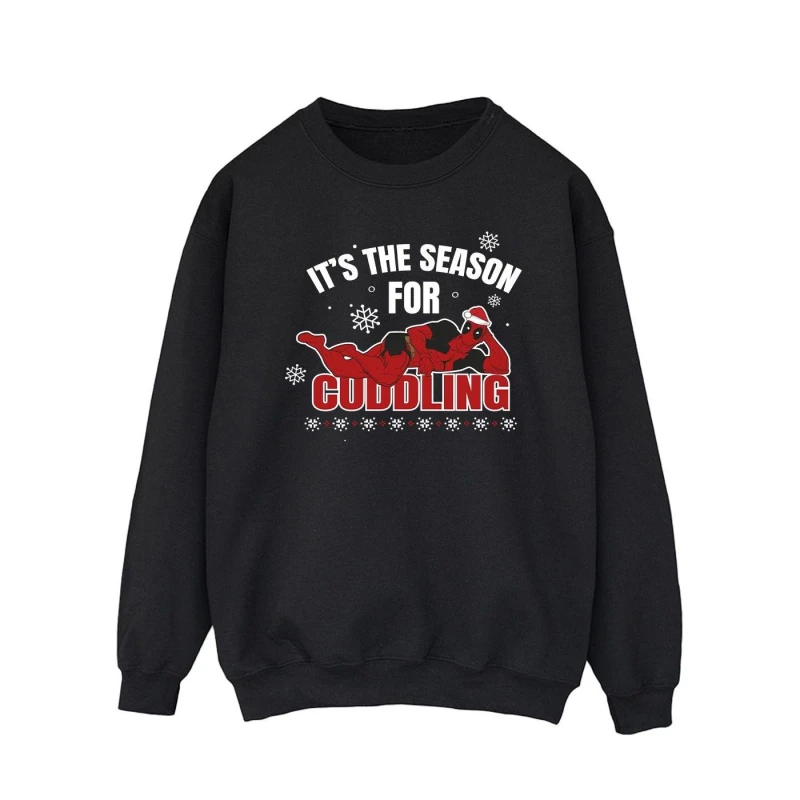 Image of Deadpool Deadpool Men Time For Cuddling Sweatshirt in Black Size: Small Black S Male 5063376878562