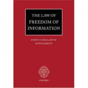 Image of The Law of Freedom of Information. First Cumulative Supplement by John Macdonald Book