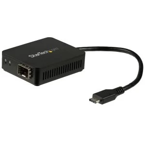 Image of Startech Fibre Optic Converter USB C Open SFP