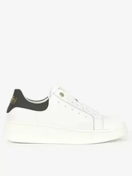 Image of Barbour International Amanza Leather Trainer - White, Size 8, Women