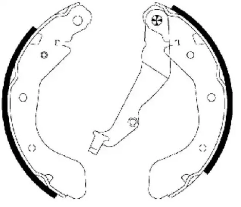 Image of Brake Shoe Set Bosch 0 986 487 714