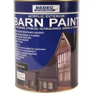 Image of Bedec Barn Paint Matt 5L in Black Plastic