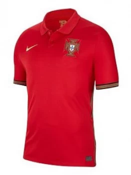 Image of Nike Mens Portugal Home 2020 Replica Shirt, Red Size M Men