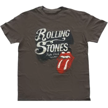 Image of The Rolling Stones - Hyde Park Unisex Large T-Shirt - Grey