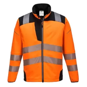 Image of Portwest Mens PW3 Hi-Vis Soft Shell Jacket (3XL) (Orange/Black)