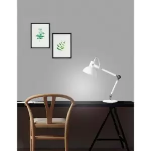 Image of Gainesville Desk Task Lamp White Metal LED E14 - Merano