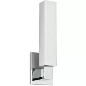 Image of Livingston 1 Light Bath Bracket Polished Chrome, Glass