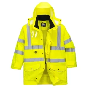 Image of Oxford Weave 300D Class 3 Hi Vis 7-in-1 Traffic Jacket Yellow 2XL