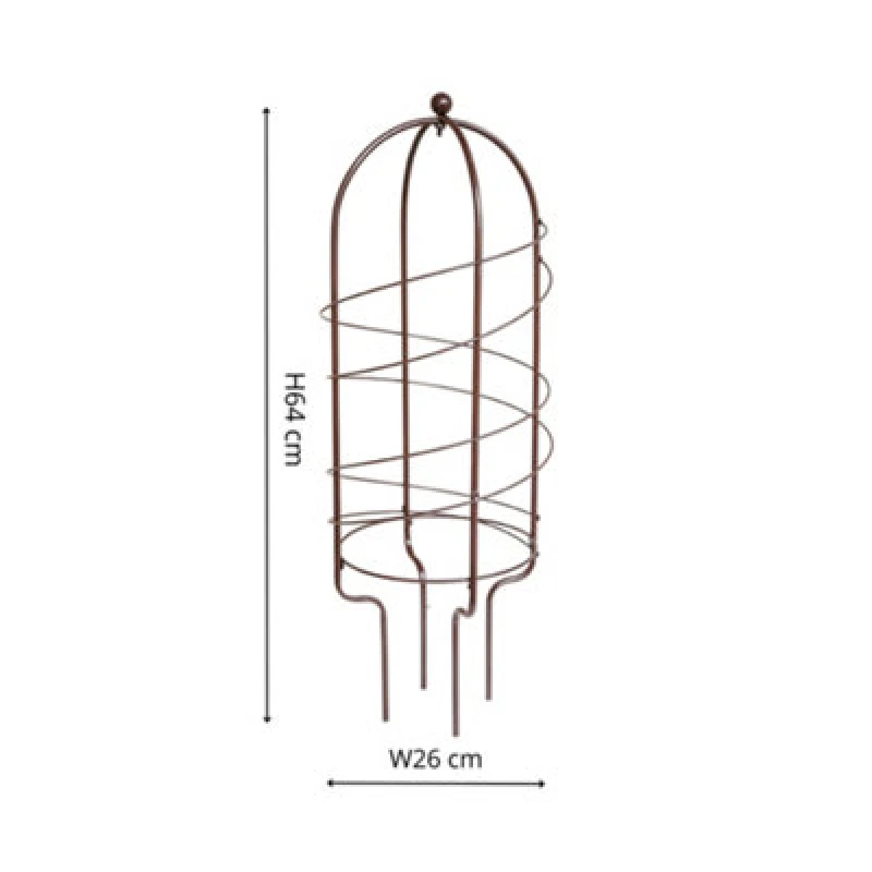 Image of Ivyline Pot Plant Support Bronze H64cm D26cm Bronze