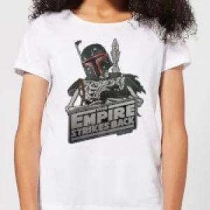 Image of Star Wars Boba Fett Skeleton Womens T-Shirt - White - 3XL