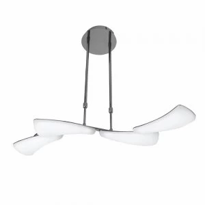 Image of Telescopic 24W LED Line 3000K, 2160lm, Polished Chrome, Frosted Acrylic