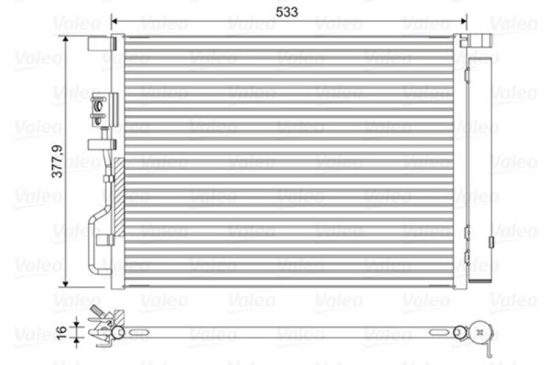 Image of Air conditioning condenser VALEO 822612