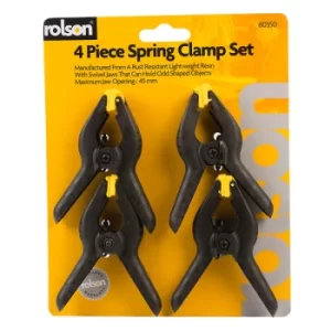 Image of Rolson 60350 4pc 90mm Spring Clamp Set