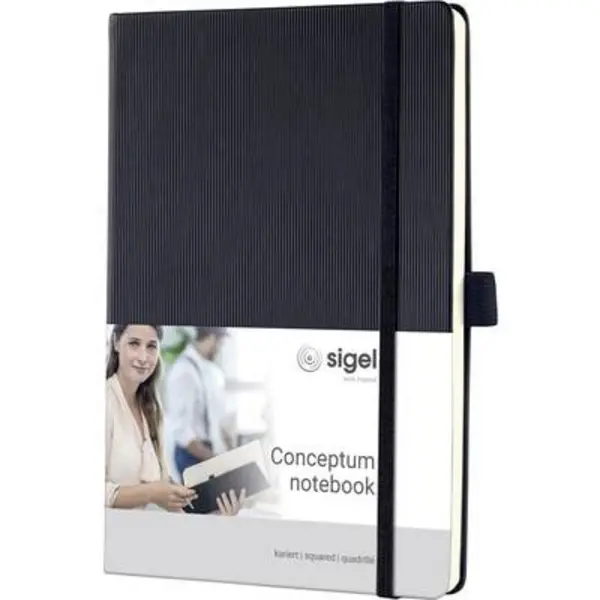 image of Sigel Sigel CONCEPTUM CO121 Notebook Squared Black No. of sheets: 97 A5 CO121