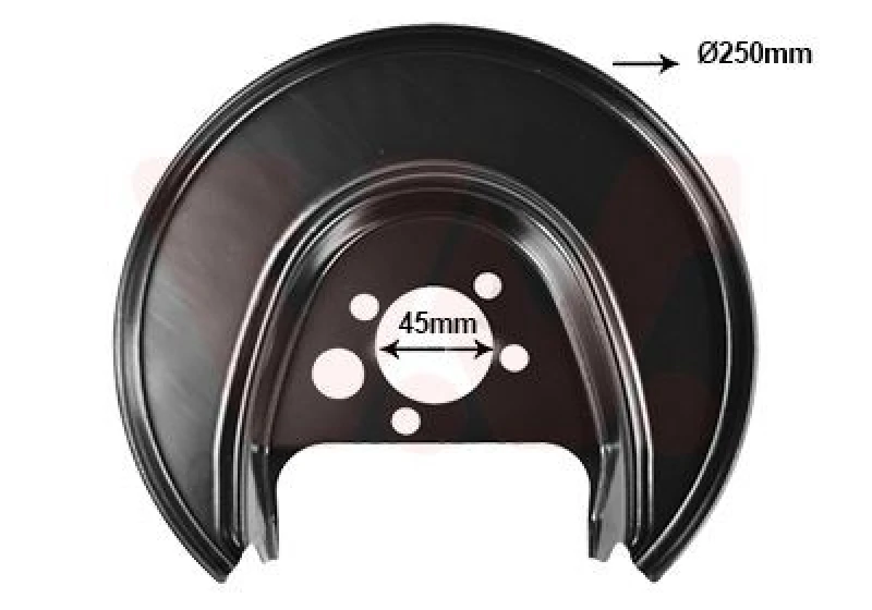 Image of VAN WEZEL Brake disc backing plate VAN WEZEL 5817374