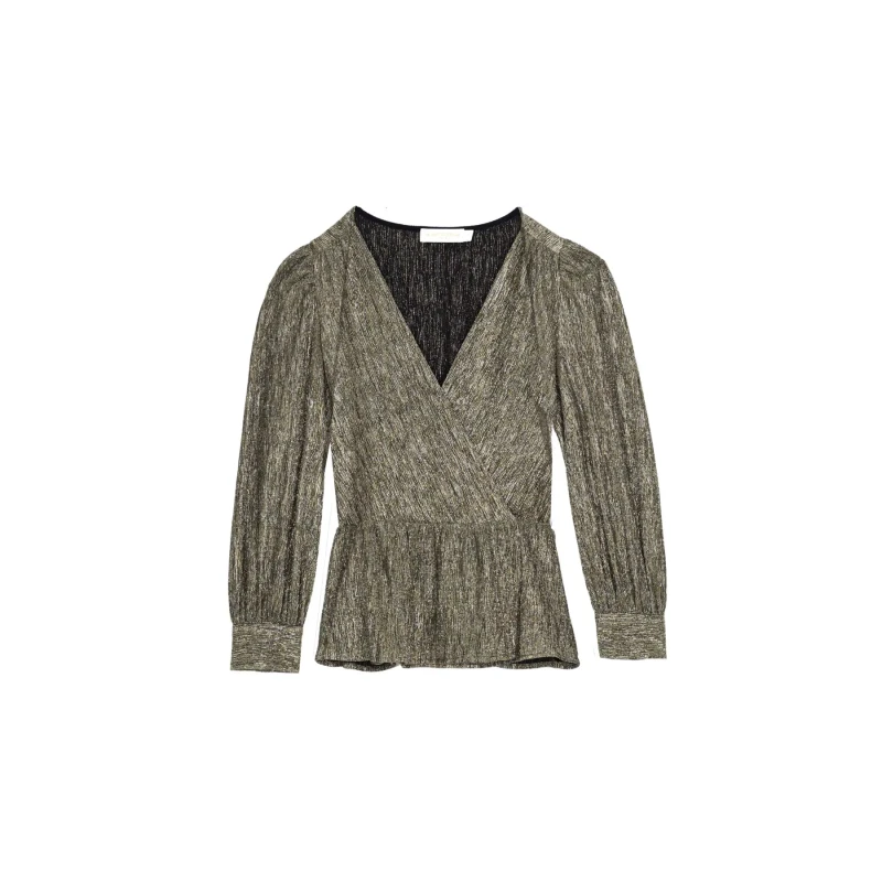 Image of La Petite Etoile Womens blouse with basque La Petite Etoile Leoline Argente Female 40