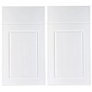 Image of IT Kitchens Chilton White Country Style Corner base drawer line door W925mm Set of 2