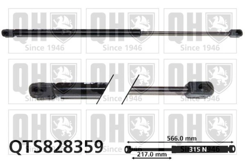 Image of QUINTON HAZELL Tailgate strut QUINTON HAZELL QTS828359
