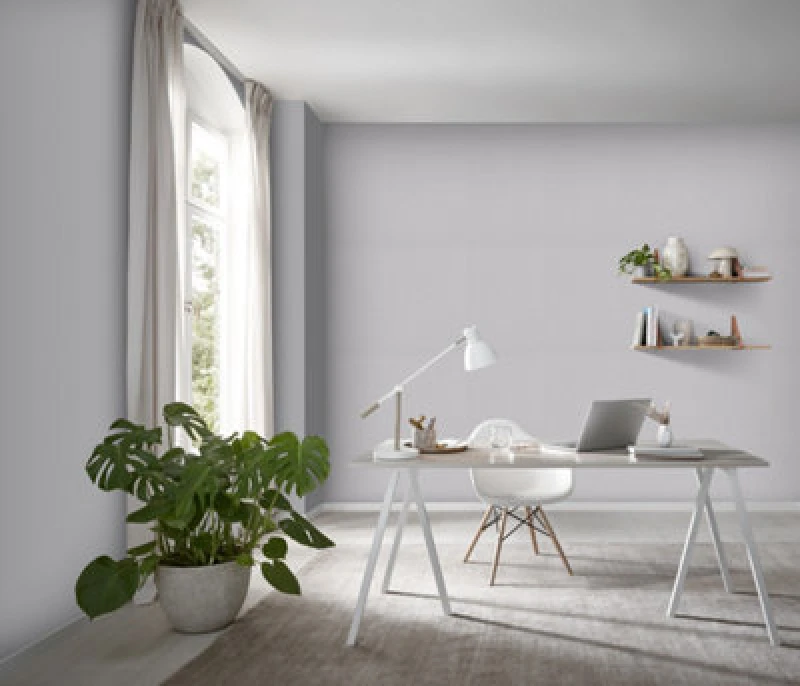 Image of Erismann Wallpaper Erismann Decadent Textured Luxury Plain Soft Grey Vinyl Wallpaper Grey
