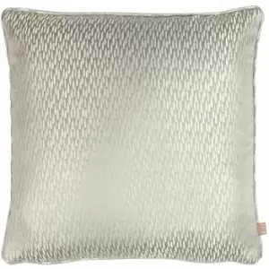 Image of Kai Astrid Metallic Teardrop Piped Edge Cushion Cover, Platinum, 43 x 43 Cm