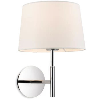 image of Firstlight - Seymour Classic Switched Wall Lamp Chrome with Cream Shade