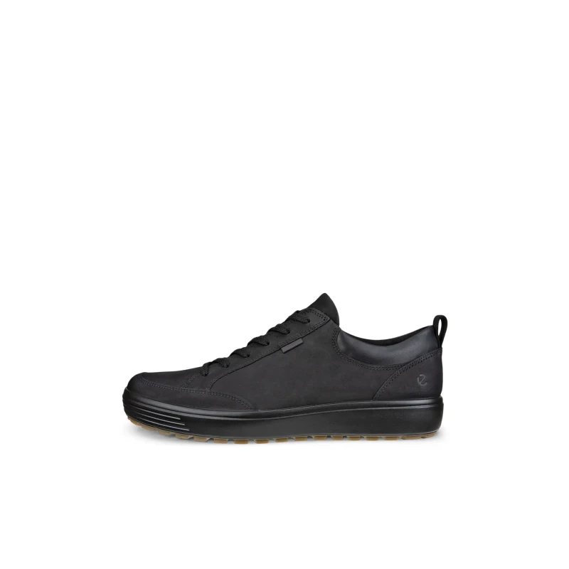 Image of Ecco Soft 7 Tred 450774 Oiled Nubuck Mens Comfort Trainers - Black - Size:UK 7.5