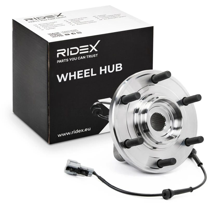 Image of RIDEX 653W0205 Wheel Hub Front axle both sides, with ABS sensor ring Wheel Hub (653)