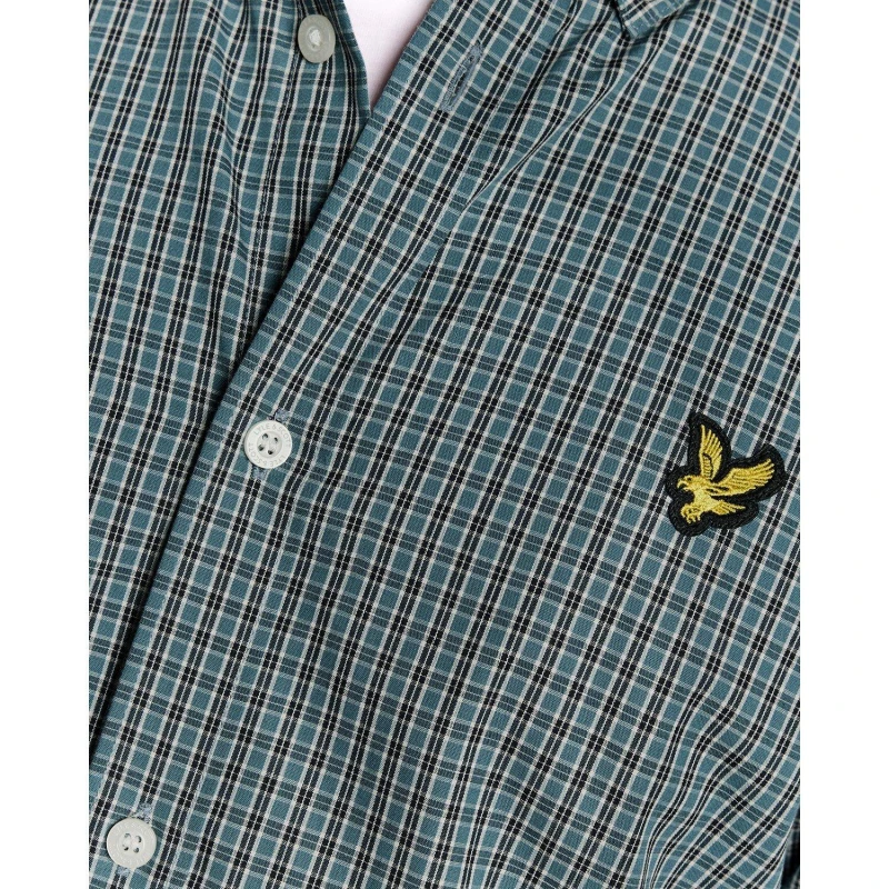 Image of Lyle and Scott Lyle FnChk SS Shirt Sn63 Denm Jeans Y130 male M