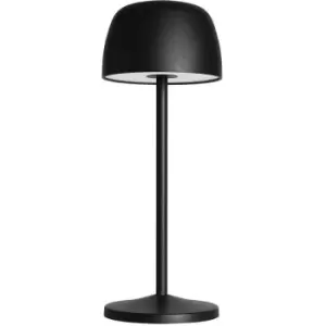 image of Forlight Treta LED Table Lamp with Round Tapered Shade Black, 2700-4000K, IP54