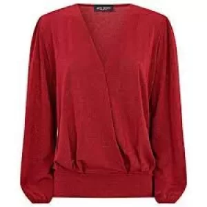 Image of James Lakeland Red Sparkle Cross Over Top - 8