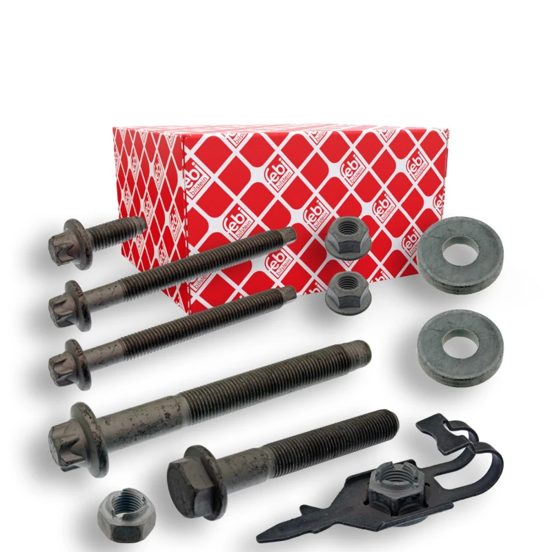 Image of FEBI BILSTEIN 43699 Mounting Kit, control lever Front Axle Right Mounting Kit,control lever (1597)