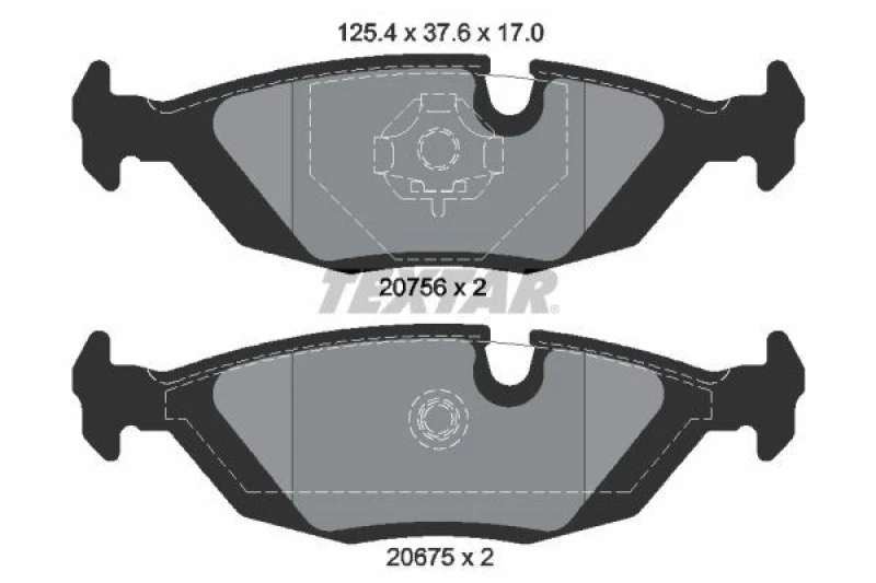 Image of Brake pad set TEXTAR 2067502