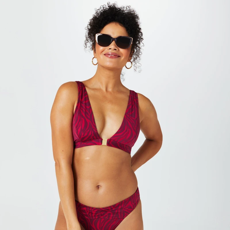 Image of Biba Biba Plunge Bikini Top - Multi Multi 16