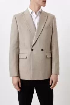 Image of Mens Slim Fit Basket Weave Blazer