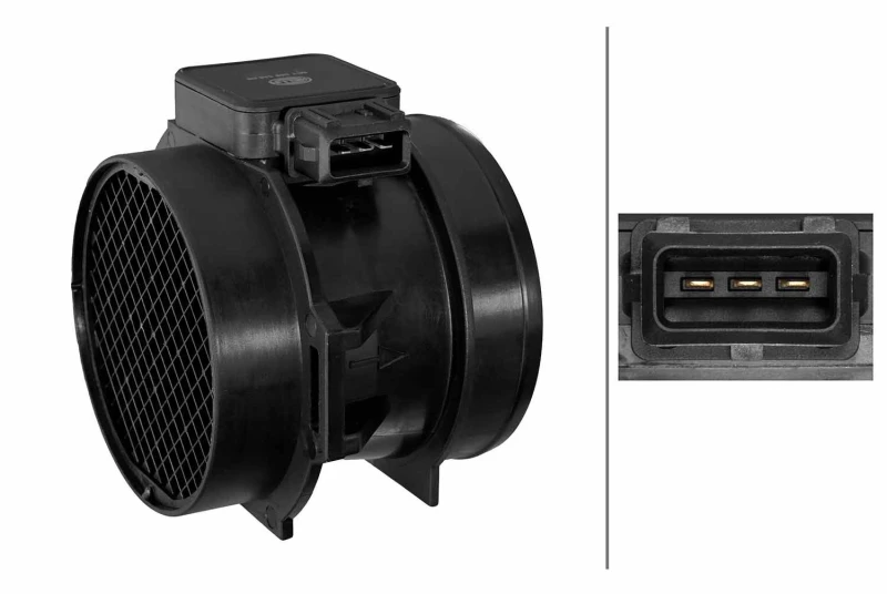 Image of HELLA Mass air flow sensor HELLA 8ET 358 348-061