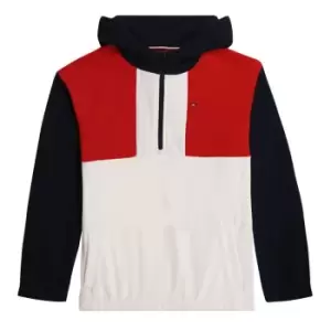 Image of Tommy Hilfiger Colorblock Half Zip Sweatshirt - Blue
