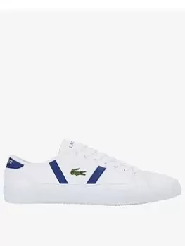 Image of Lacoste Sideline 0722 Trainers, White/Blue, Size 10, Men