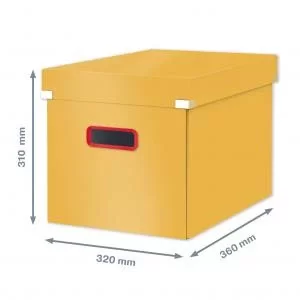 image of LEITZ StorageBox C&S Cosy Cube L warm yellow