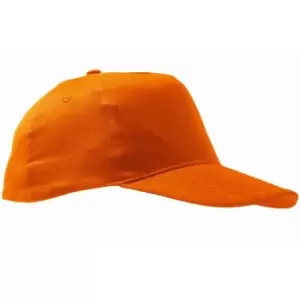 image of SOLS Unisex Sunny 5 Panel Baseball Cap (ONE) (Orange)