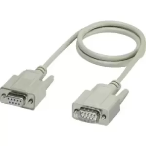 Phoenix Contact Series, Parallel Cable [1x D-SUB socket 9-pin - 1x D-SUB-plug 9-pin] 2m White