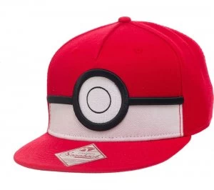 Image of Pokemon 3D Poke Ball Snapback Cap - Red