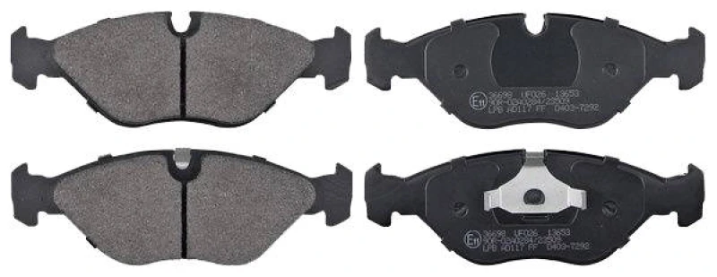 Image of A.B.S. 36698 Brake pad set prepared for wear warning indicator Brake Pad Set,disc brake (402)
