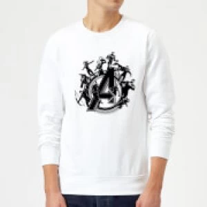 image of Avengers Endgame Hero Circle Sweatshirt - White