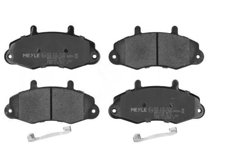 Image of MEYLE 025 214 7018 Brake pad set Front Axle, with acoustic wear warning, Original Quality, with anti-squeak plate Brake Pad Set,disc brake (402)
