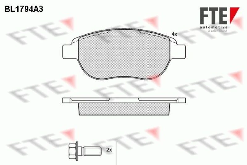 Image of Brake pad set FTE 9010364
