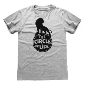 image of Lion King 2019 - Circle Of Life Unisex Small T-Shirt - Grey