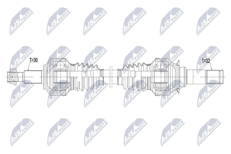 Image of NTY NPW-AR-042 Drive shaft Automatic Transmission, Rear Axle Right Drive Shaft (13)