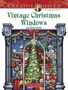Image of Creative Haven Vintage Christmas Windows Coloring Book