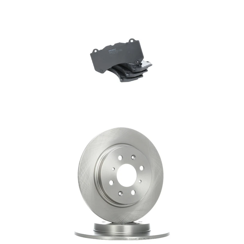 Image of RIDEX 3405B2704 Brake disc and pads set Front Axle, Brake Disc Type: internally vented, with acoustic wear warning Brake Set,disc brakes (3405)