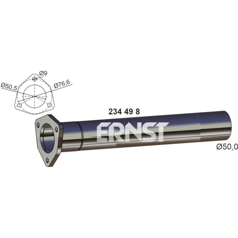 Image of ERNST 234498 Exhaust Pipe Centre, Length: 350mm Exhaust Pipe (17)